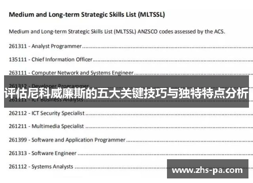 评估尼科威廉斯的五大关键技巧与独特特点分析